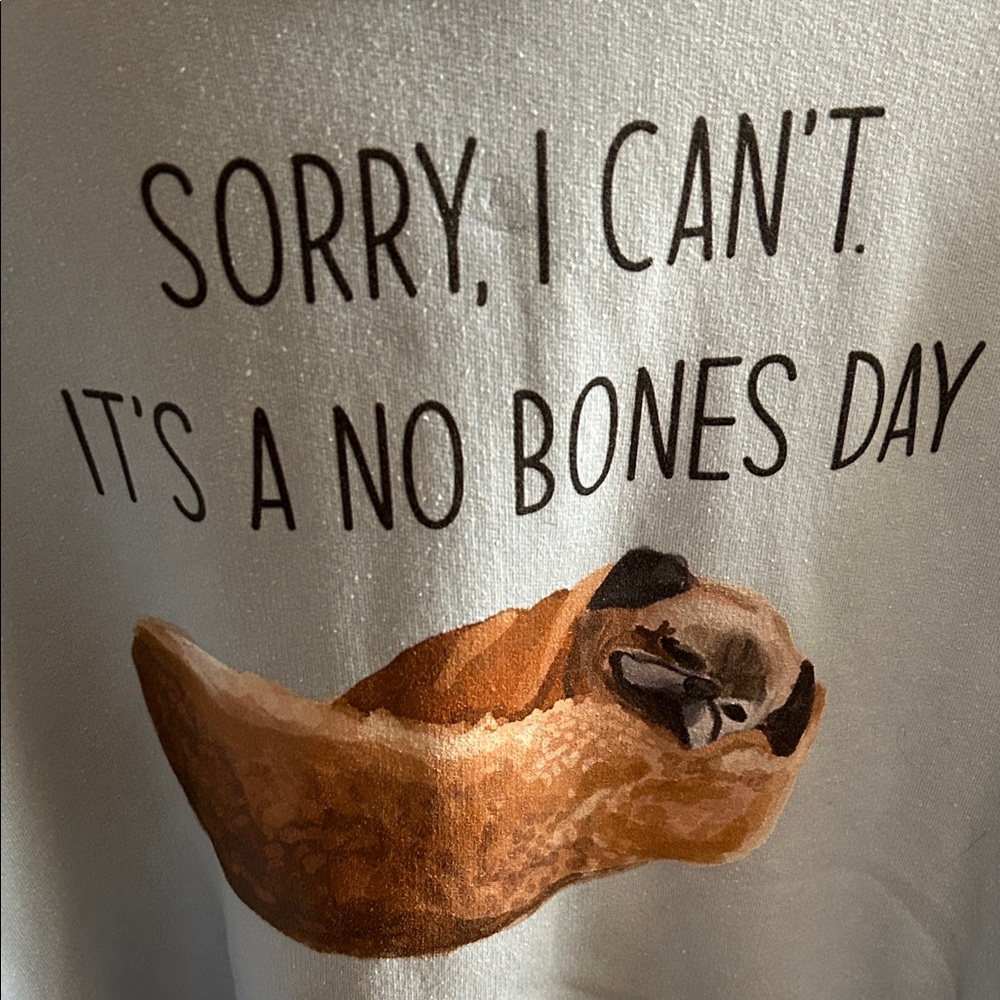 Gildan Light Blue Heavy Blend Hoodie It’s a No Bones Day
Noodle the Dog